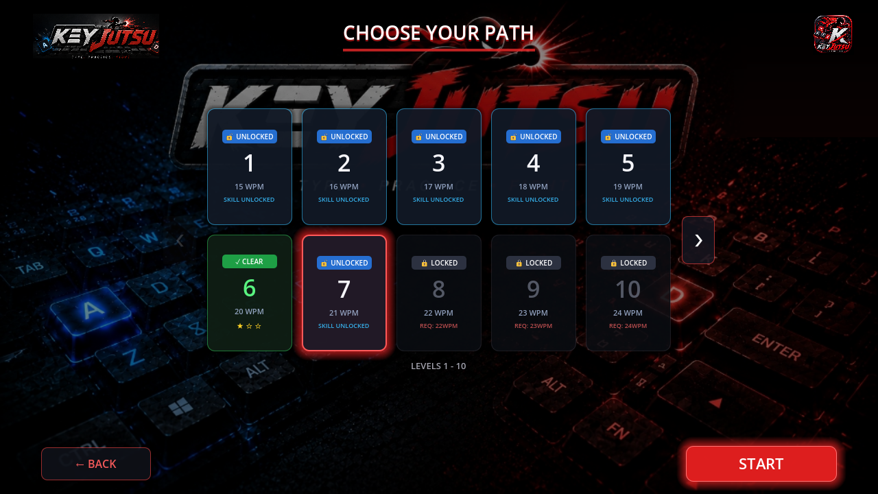 Level Selection Screen